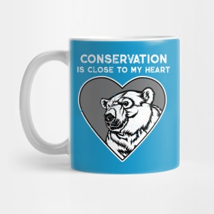 Polar Bear Conservation Heart Mug